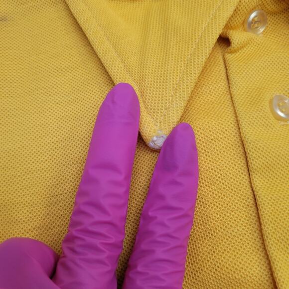 Vintage 80s Pittsburgh Steelers Logo 7 Polo Shirt M/L 21x25 Yellow USA - Picture 5 of 11